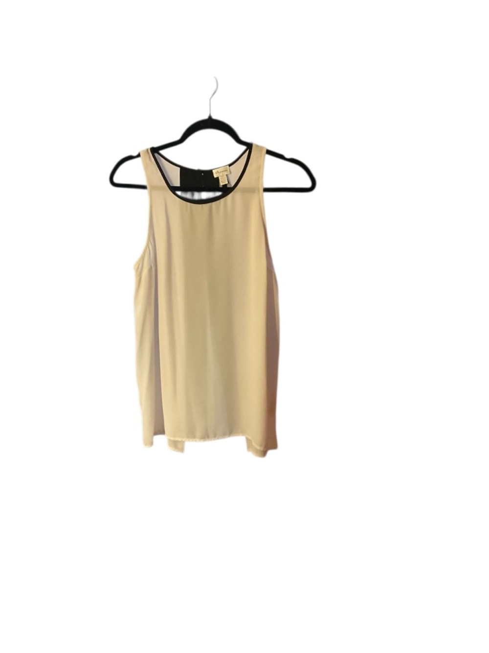 Dynamite Cream Tank Top with Black Trim